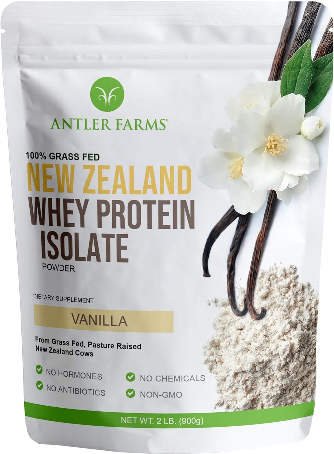 100% Grass Fed New Zealand Whey Protein Isolate - Vanilla Flavor