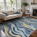 Bavni 8x10 Area Rugs for Living Room, Soft Abstract Design