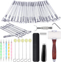 Leather Stamping Tools Kit - 26-Pc Leather Carving Set for Saddlework