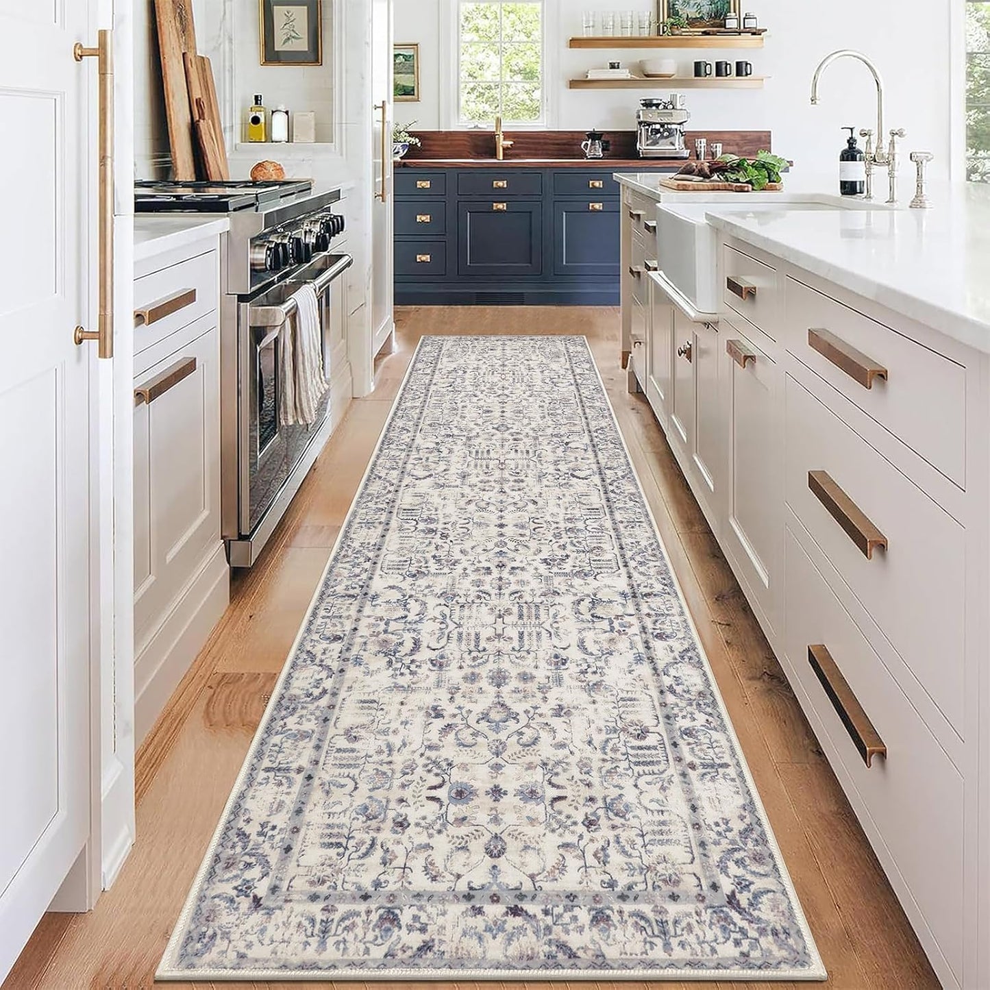 U'Artlines Runner Rug for Hallways 2ftx8ft Non Slip Washable Mat