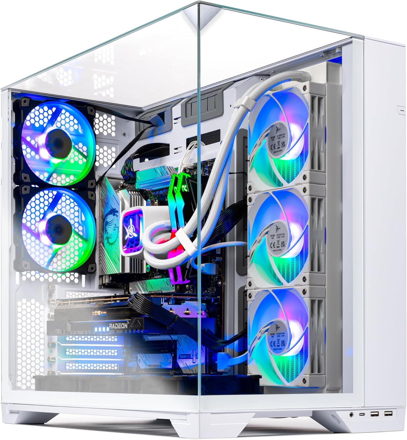 Skytech Gaming O11 Vision Desktop PC with Ryzen 7 9800X3D Power