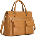 Kattee Leather Briefcase for Women 15 in Laptop Bag - Classic Work