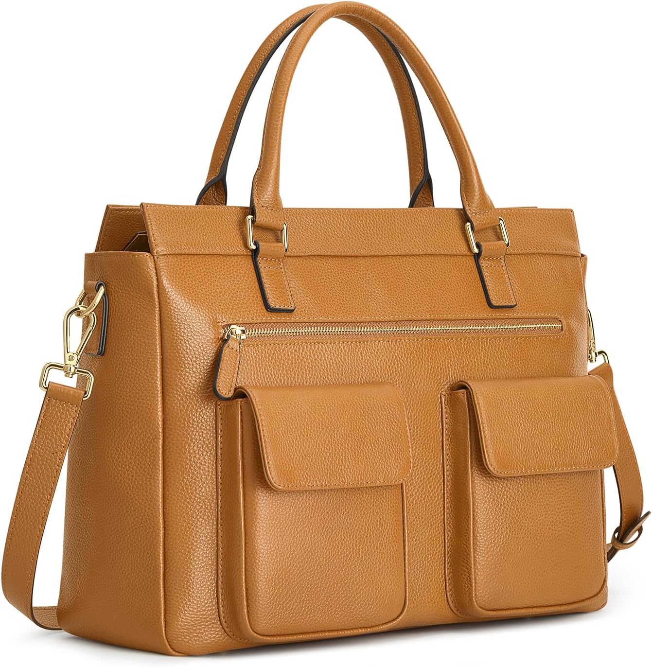 Kattee Leather Briefcase for Women, Stylish 15in Laptop Bag