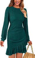 PRETTYGARDEN Ruched Bodycon Mini Dress - Flattering Pencil Fit