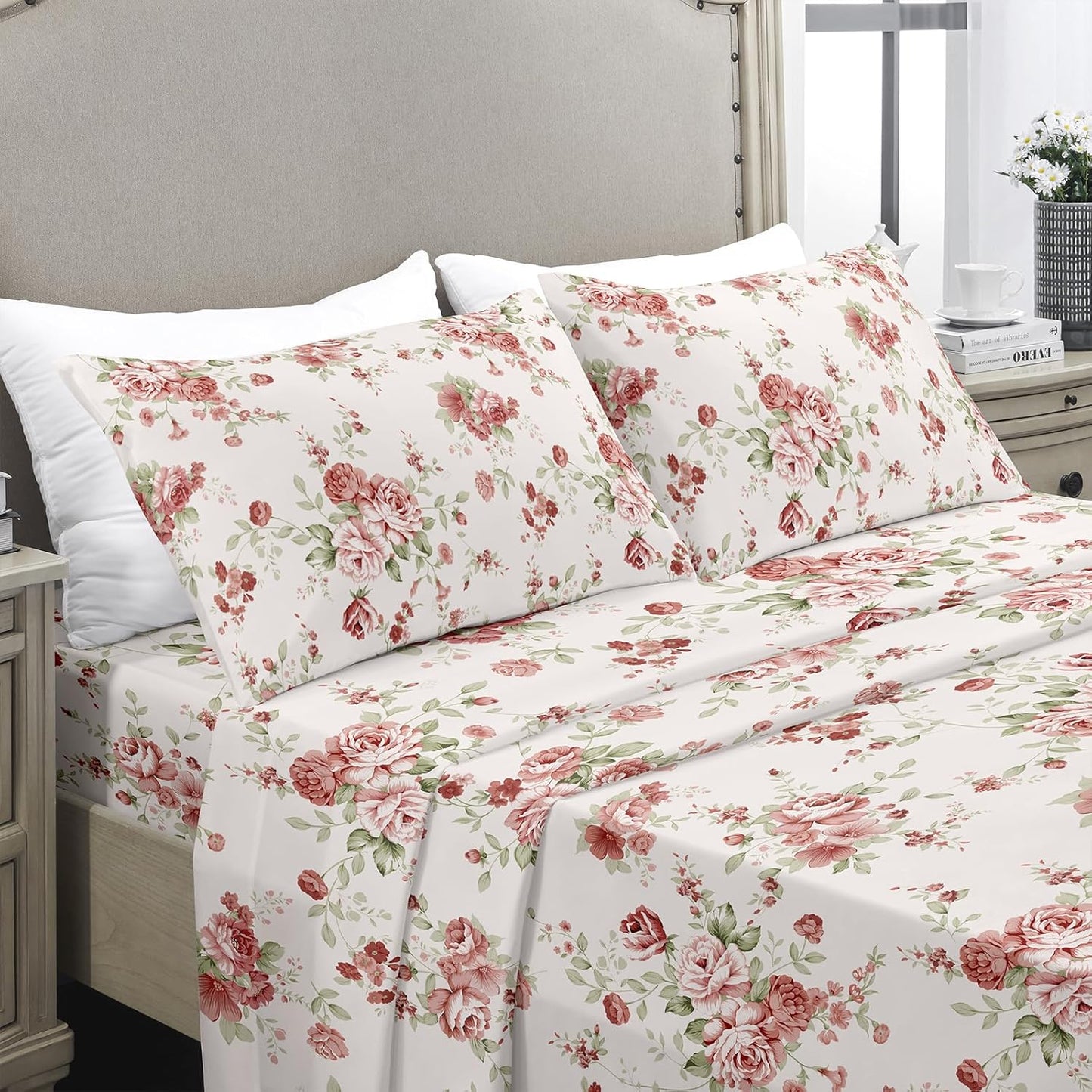 YIYEA Full Sheet Set - Luxury 1800TC Microfiber Bed Sheets