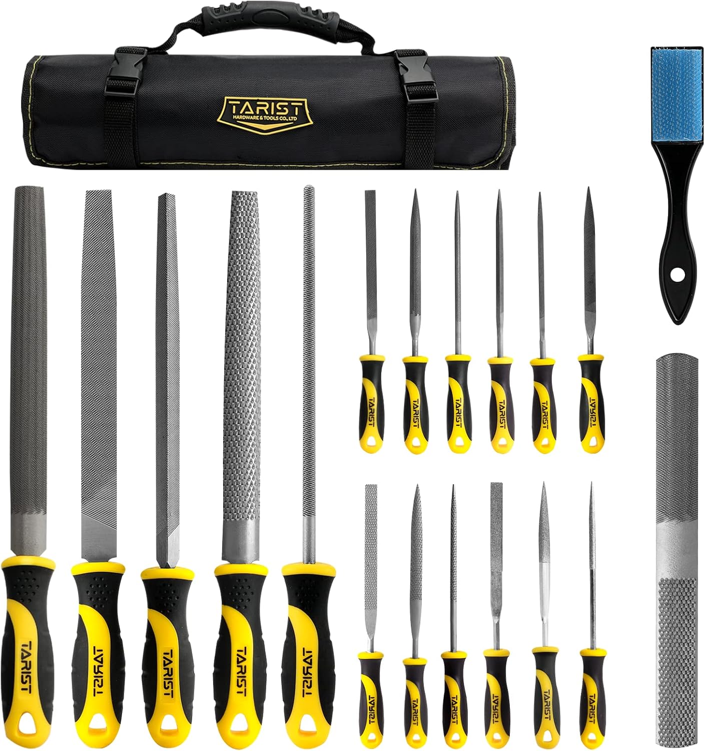 19PCS Metal & Rasp File Set with Tool Bag for Precision Work