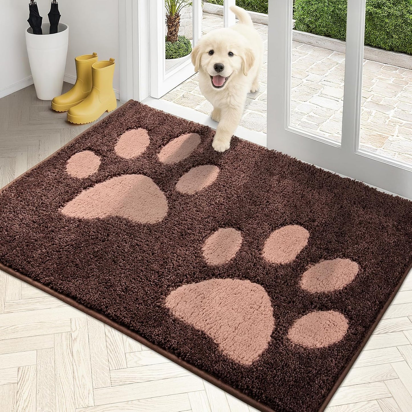 Dirt Trapping Door Mat 32in x 47in, Non-Skid Microfiber Rug