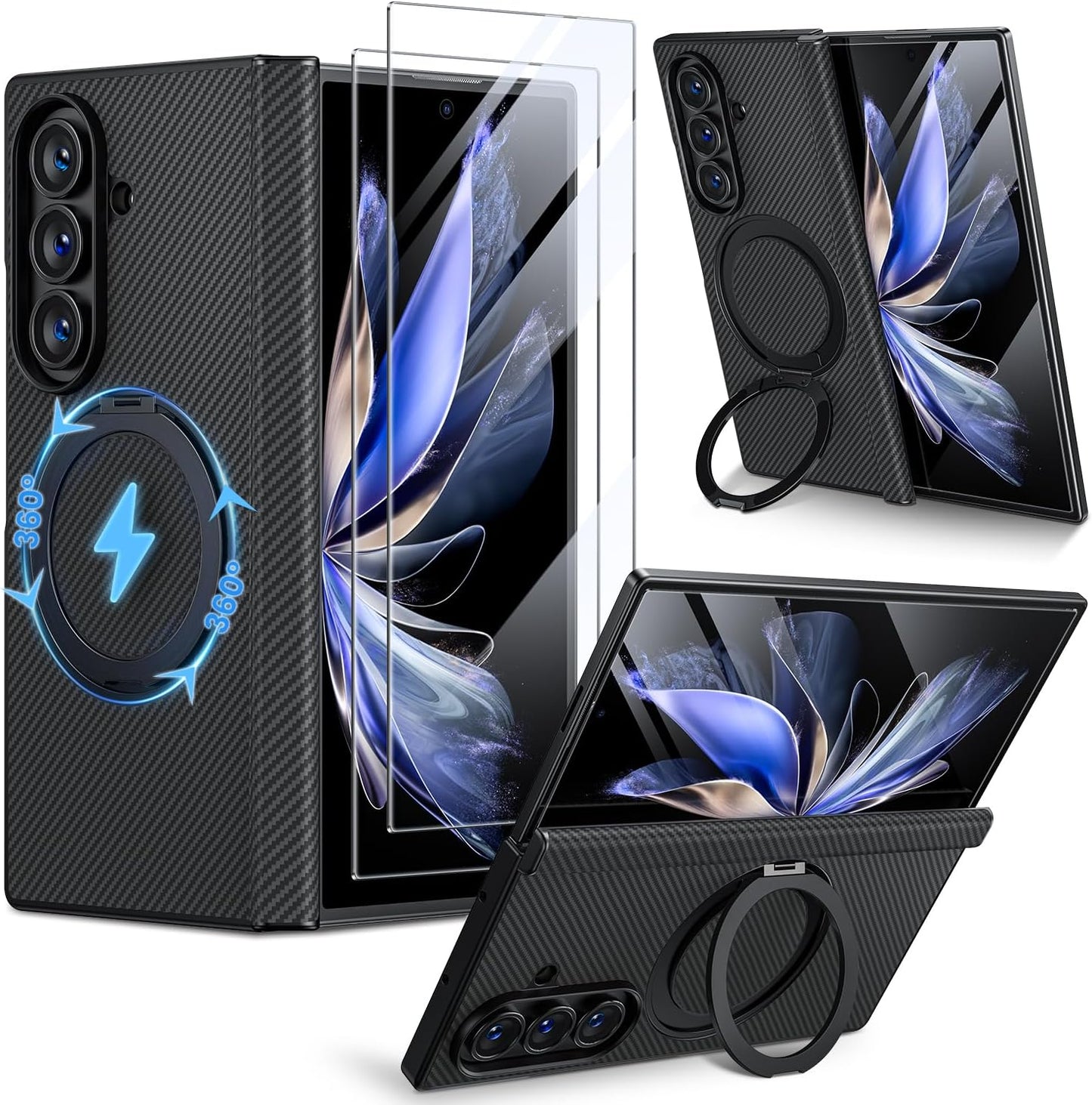 Hoerrye Galaxy Z Fold 7 Case with 360 Adjustable Stand and Protection