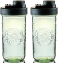 Mason Jar Drinking Cup Pint and Half with Pouring Lid - 24 oz Set