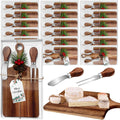 18 Pcs Christmas Gifts Acacia Wooden Cheese Board Set