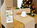 MDS Christmas Natural Burlap Table Runners 15 Pack - Rustic Jute