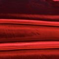 Red Polyester Metallic Foil Lame Spandex Fabric - 4-Way Stretch