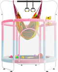 60in Trampoline for Kids 5 ft with Hoop & Safety Enclosure - Toddler