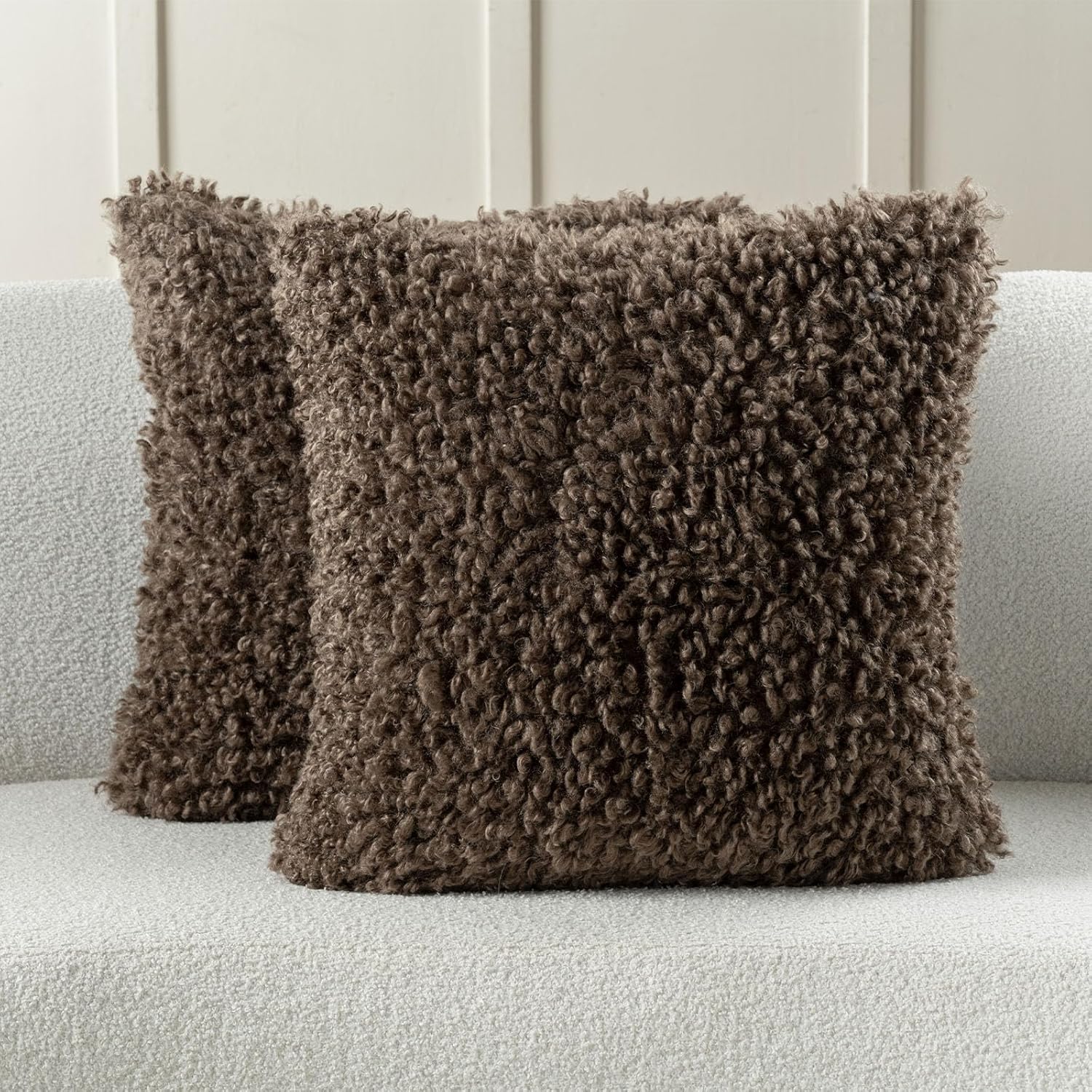 FUTEI Chocolate Decorative Throw Pillow Covers for Modern Decor