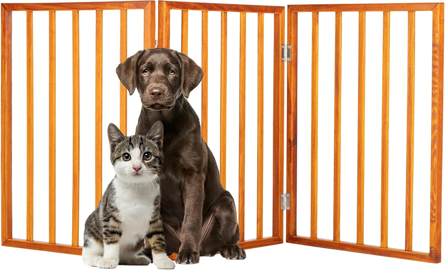 Indoor Foldable Dog Fence - 54x24-Inch Freestanding Gate