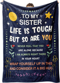 Sister Throw Blanket Gifts - Soft 80in x 60in Motivational Throw