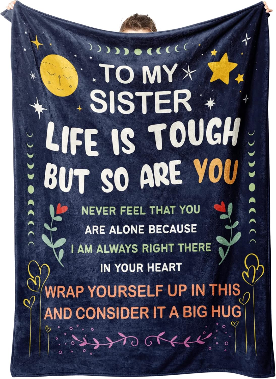Niyewsor Sister Gifts Blanket for Birthdays and Christmas Cheer