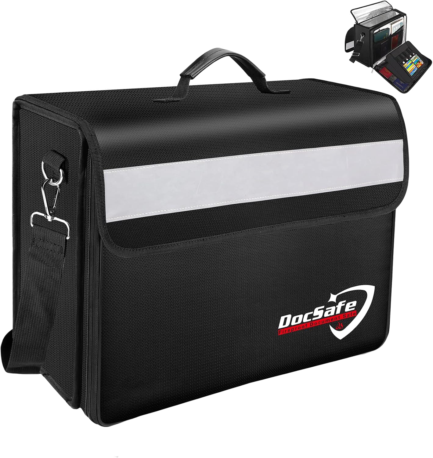 DocSafe Fireproof Document Bag: Large Organizer for Valuables
