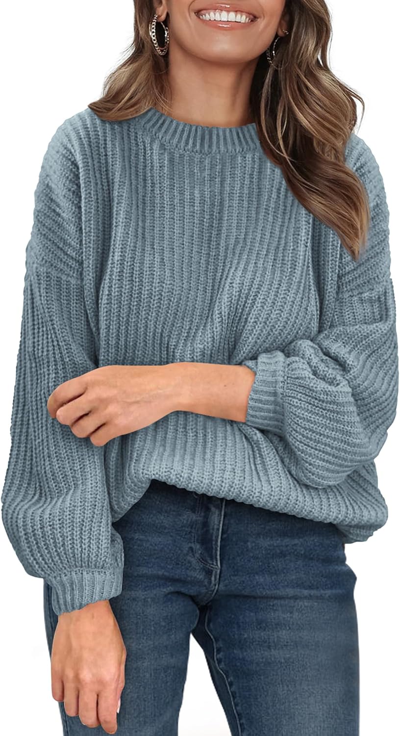 Fall Sweaters for Women 2025 Fashion Long Sleeve Knit Tops