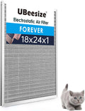 Reusable Electrostatic Air Filter 18x24x1 - MERV 8, Washable Lifetime