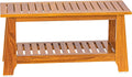 30ft Commercial Teak Shower Bench - Stable, Waterproof Seat