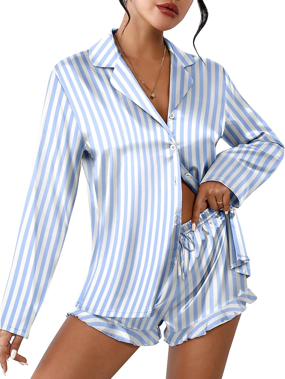 Ekouaer Womens Satin Pajama Sets for Ultimate Comfort and Style