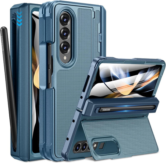 Caka Galaxy Z Fold 4 Case with S Pen Holder and Kickstand
