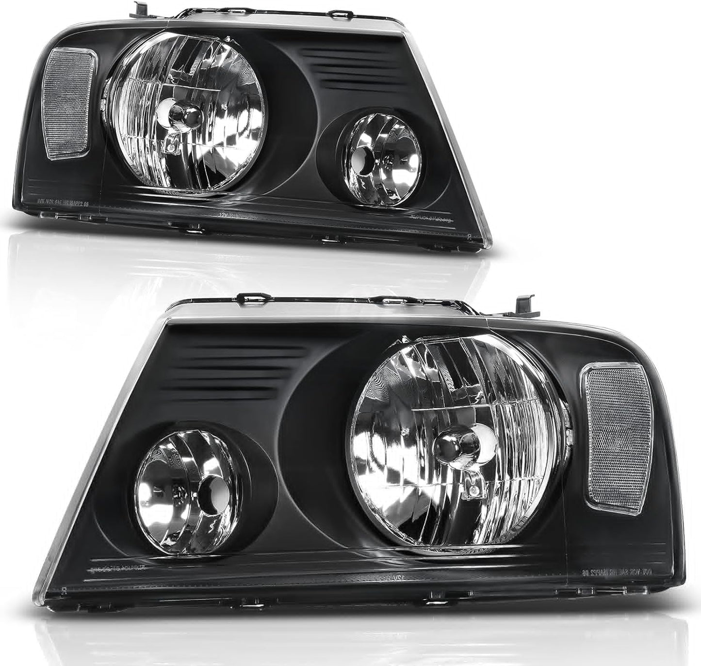 Headlight Assembly for 2004-2008 Ford F-150 - Black Housing