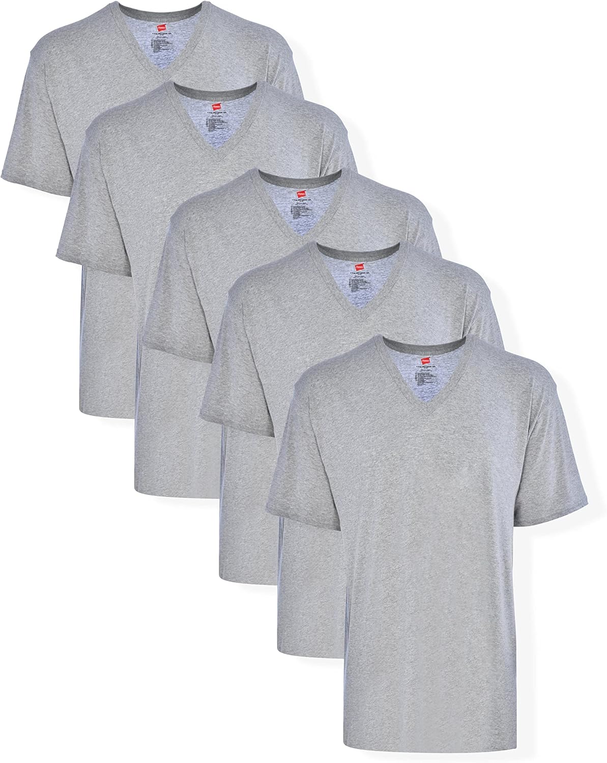 Hanes Mens Tall Cotton V-Neck Tagless Undershirts Multipack