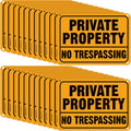 No Trespassing Private Property Signs 24 Pack - Reflective 7 x 10 in