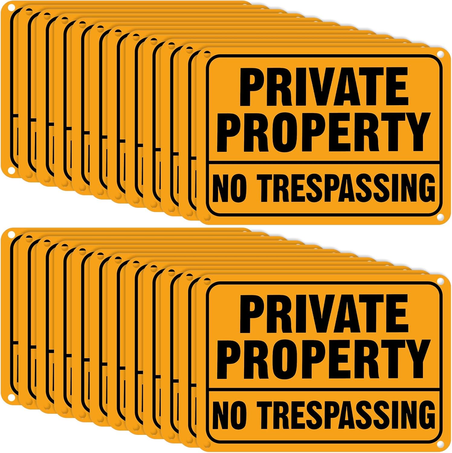 24 Pcs No Trespassing Signs for Private Property Security