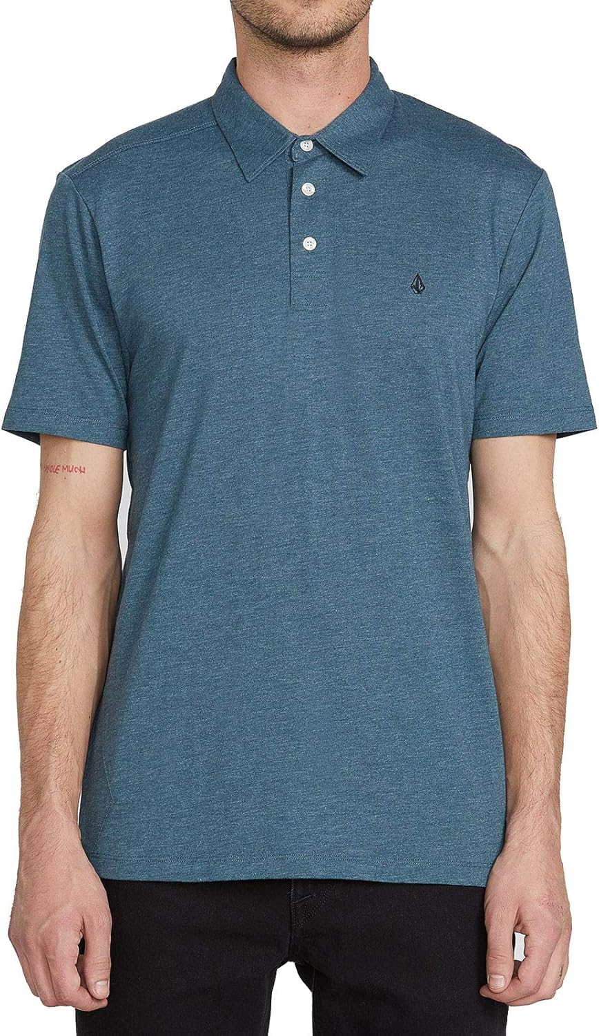 Volcom Mens Banger Polo Shirt with Embroidered Logo and Style
