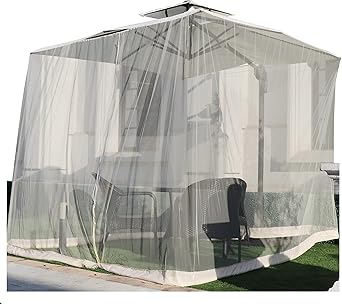 Umbrella Mosquito Netting for Patio Umbrella with Zipper Door