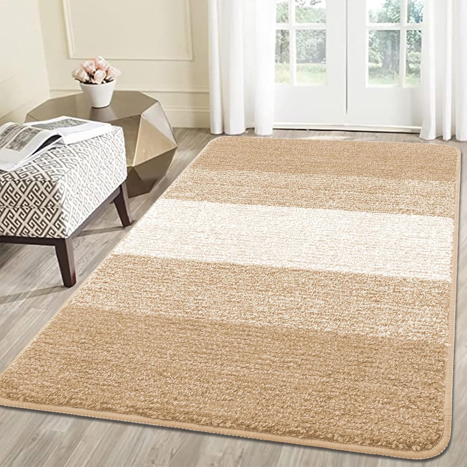 Kitinjoy Indoor Outdoor Door Mat, Non-Slip Absorbent Dirt Trapper