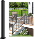 Aluminum Railing Post for Decks and Porches - Black Textured Finish