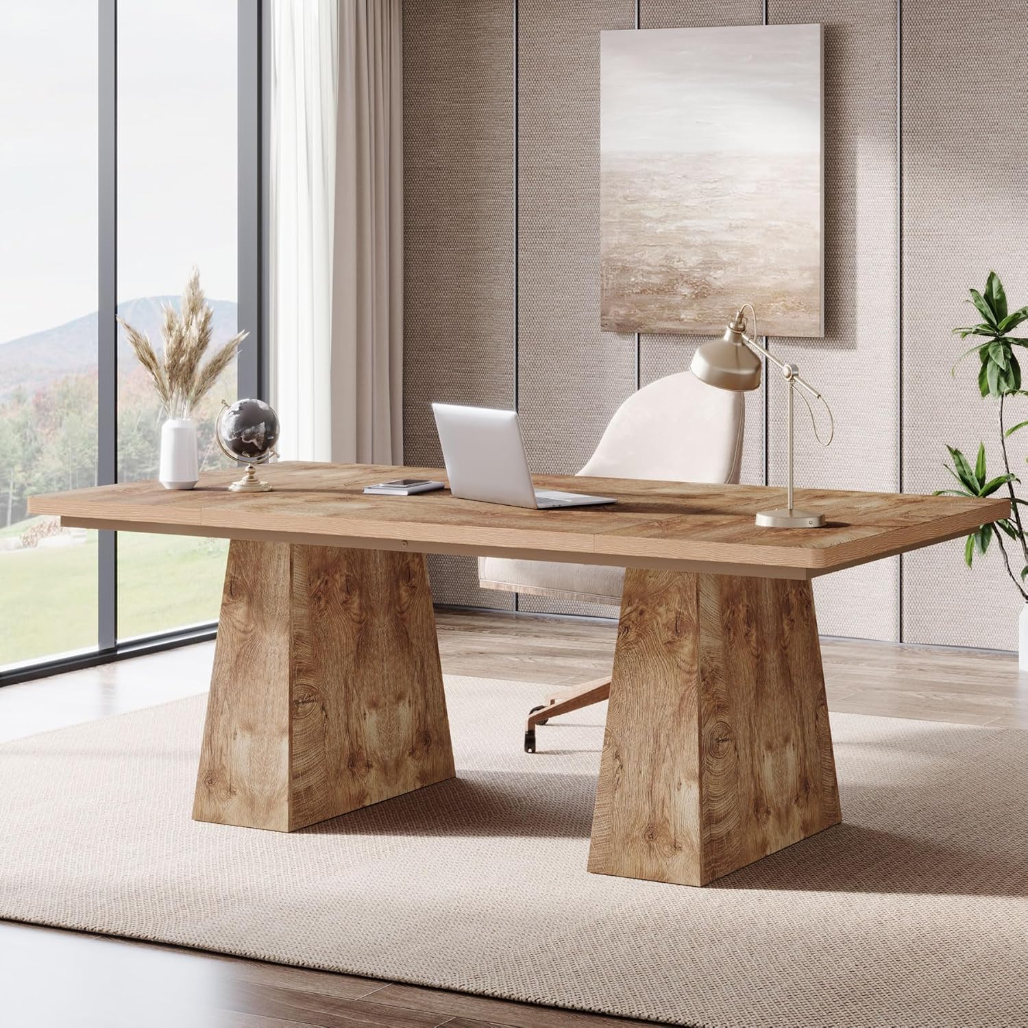 Tribesigns 63-Inch Executive Desk for Modern Home Office Use