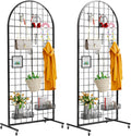 Grid Wall Panel 2PCS 2ft x 5.2ft Black Floorstanding Gridwall - Mobile