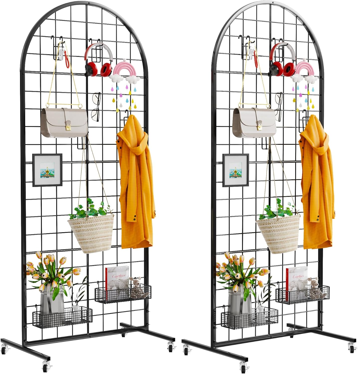 Grid Wall Panel Display Stand 2PCS for Art and Craft Shows