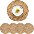Round Woven Placemats Set of 4 for Elegant Dining Decor