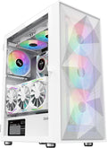 SAMA 3509 ATX Mid Tower Case White - Hinged Glass, 4 ARGB Fans