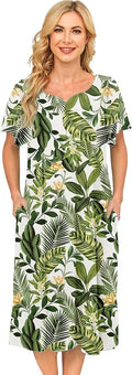 Bloggerlove House Dresses for Women with Pockets Mumu Duster