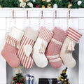 GEX Christmas Stockings 5 Pack 20in Large Rustic Farmhouse - Boho