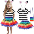 Girls Rainbow Tutu Cat Costume Set for Kids - Complete Outfit