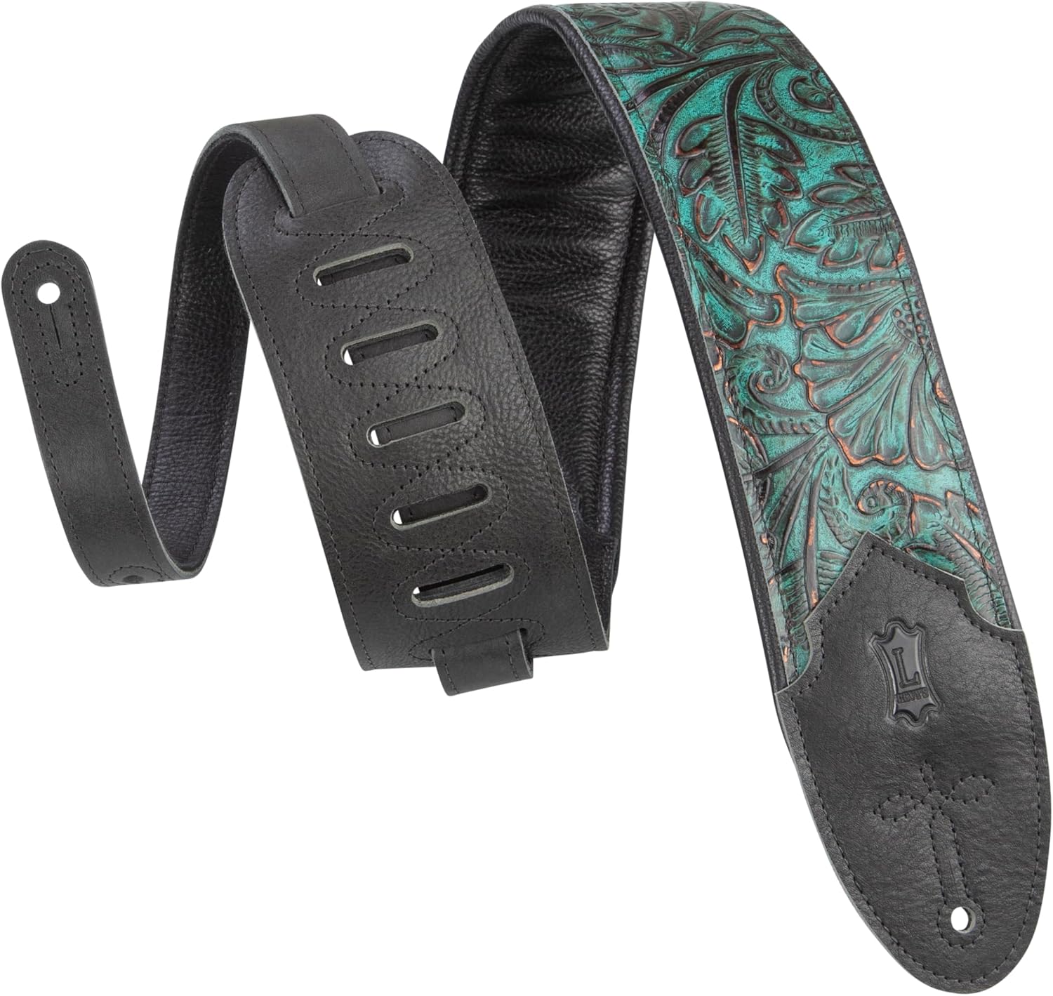 Levy's Sundance Series 3in Wide Embossed Leather Guitar Strap