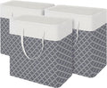 BlissTotes 3-Pack Laundry Basket - 100L Collapsible Hampers for Home