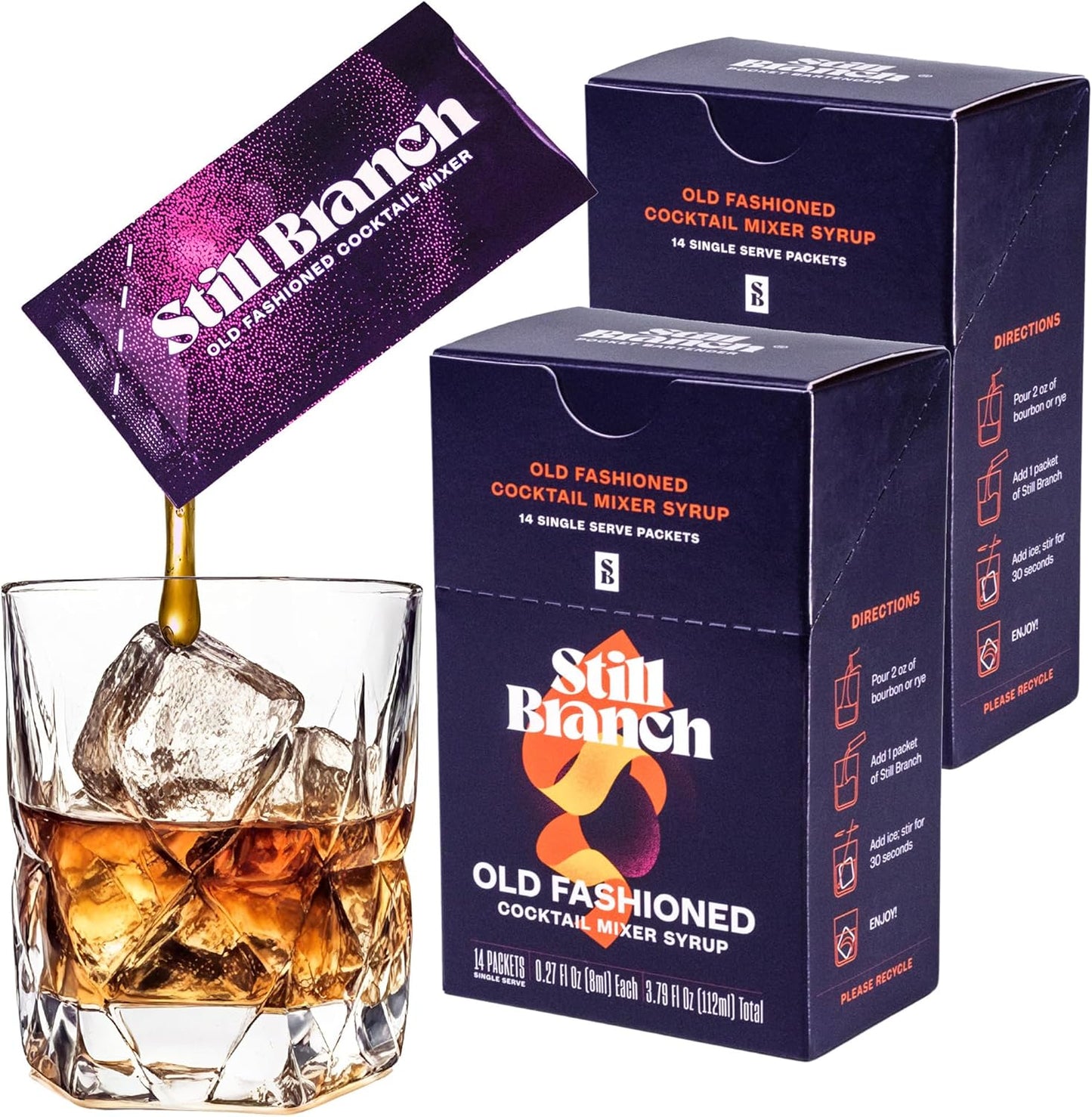 Single-Serve Old Fashioned Mix Cocktail Syrup for Perfect Drinks