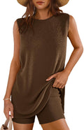 Women's 2 Piece Short Sets Summer Knit Lounge Sets - Lightweight Beach