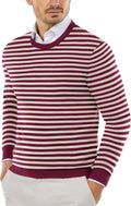 Men's Crew Neck Sweater Slim Fit Lightweight Pullover - Versatile Knit