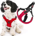 Gooby Sporty Dog Harness Large Red - Escape Free, Neoprene Comfort