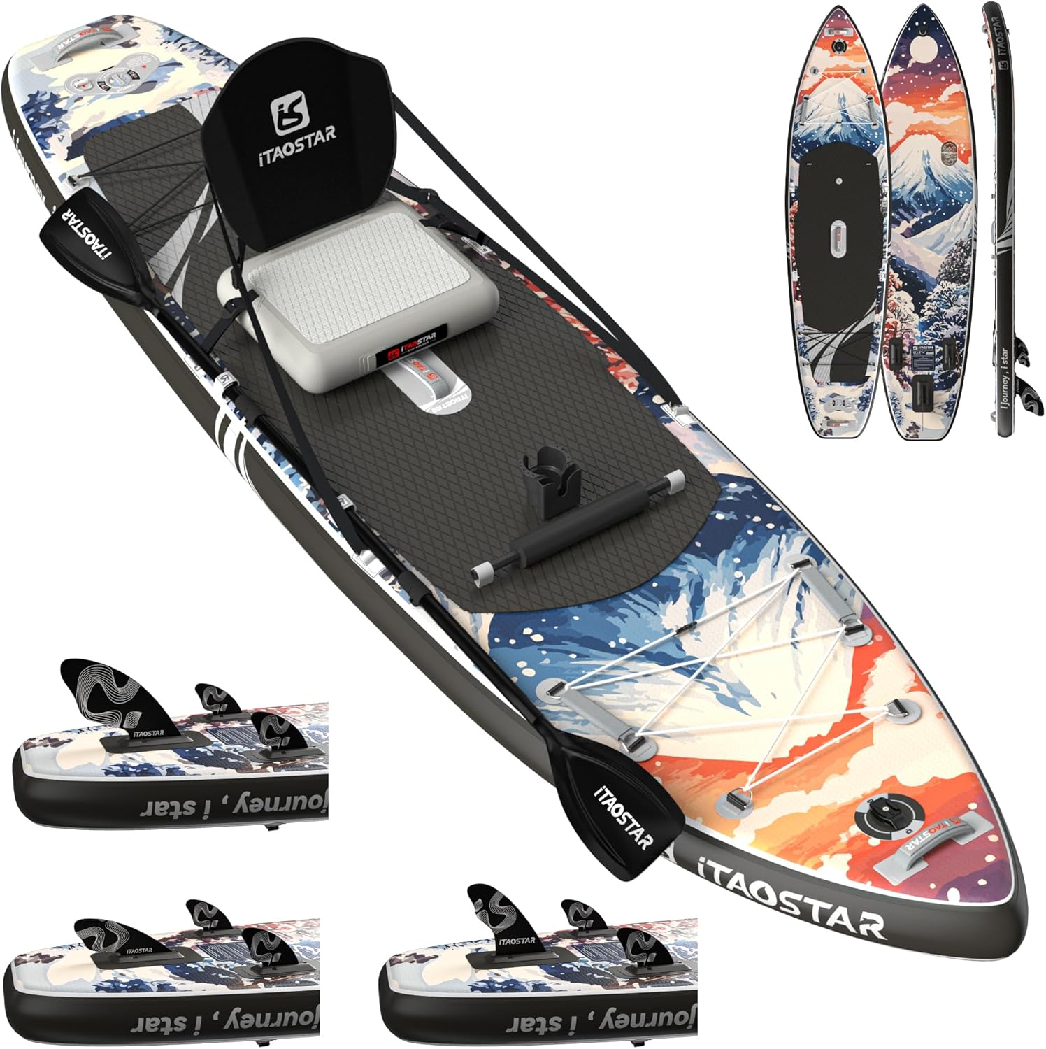 Inflatable Stand Up Paddle Board with Seat for All Water Sports